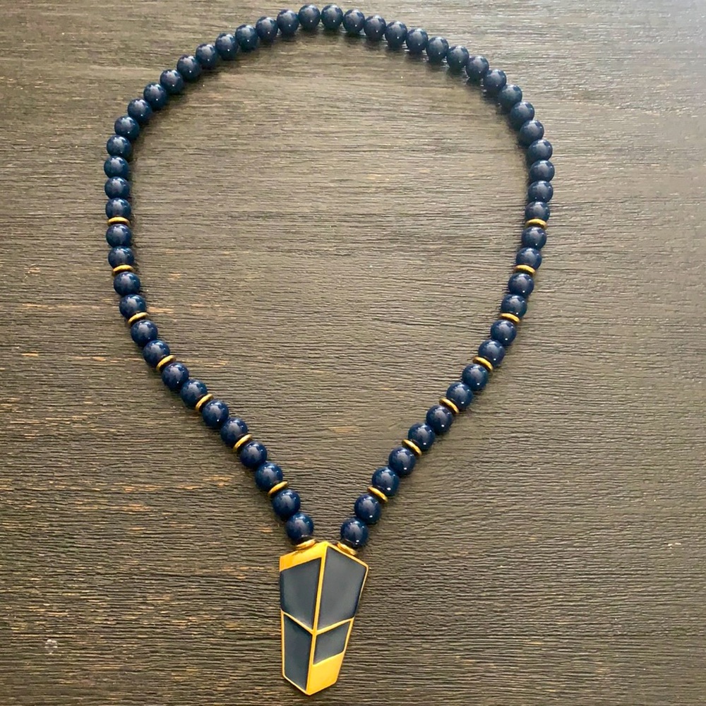 Blue And Gold Necklace